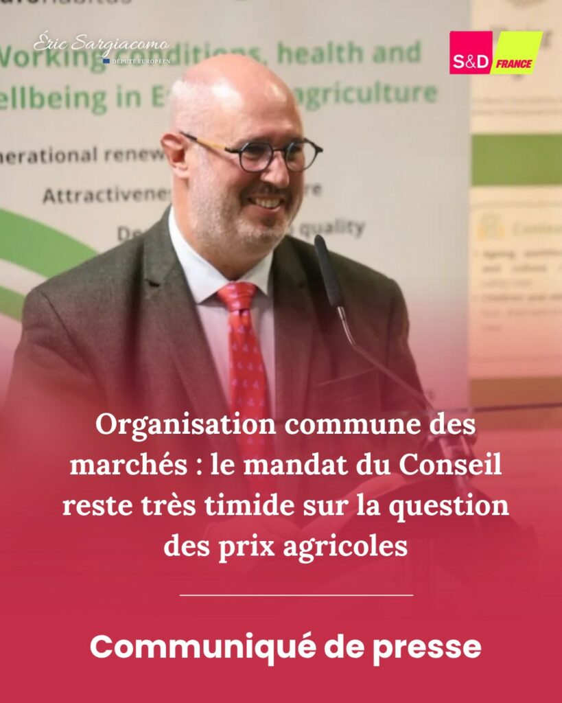 Présentation d’Eric Sargiacomo, député européen des Landes. - Engagements pour l’agriculture, la pêche, et la justice sociale. - Vice-présidence de la commission agriculture.