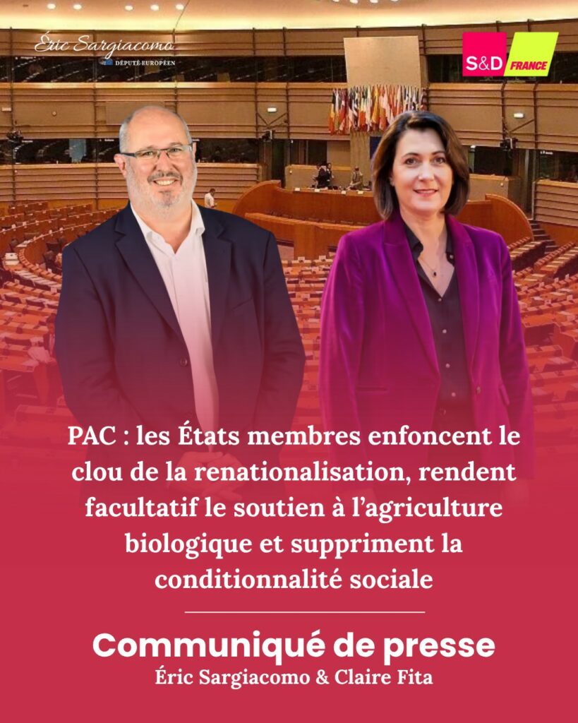 Présentation d’Eric Sargiacomo, député européen des Landes. - Engagements pour l’agriculture, la pêche, et la justice sociale. - Vice-présidence de la commission agriculture.